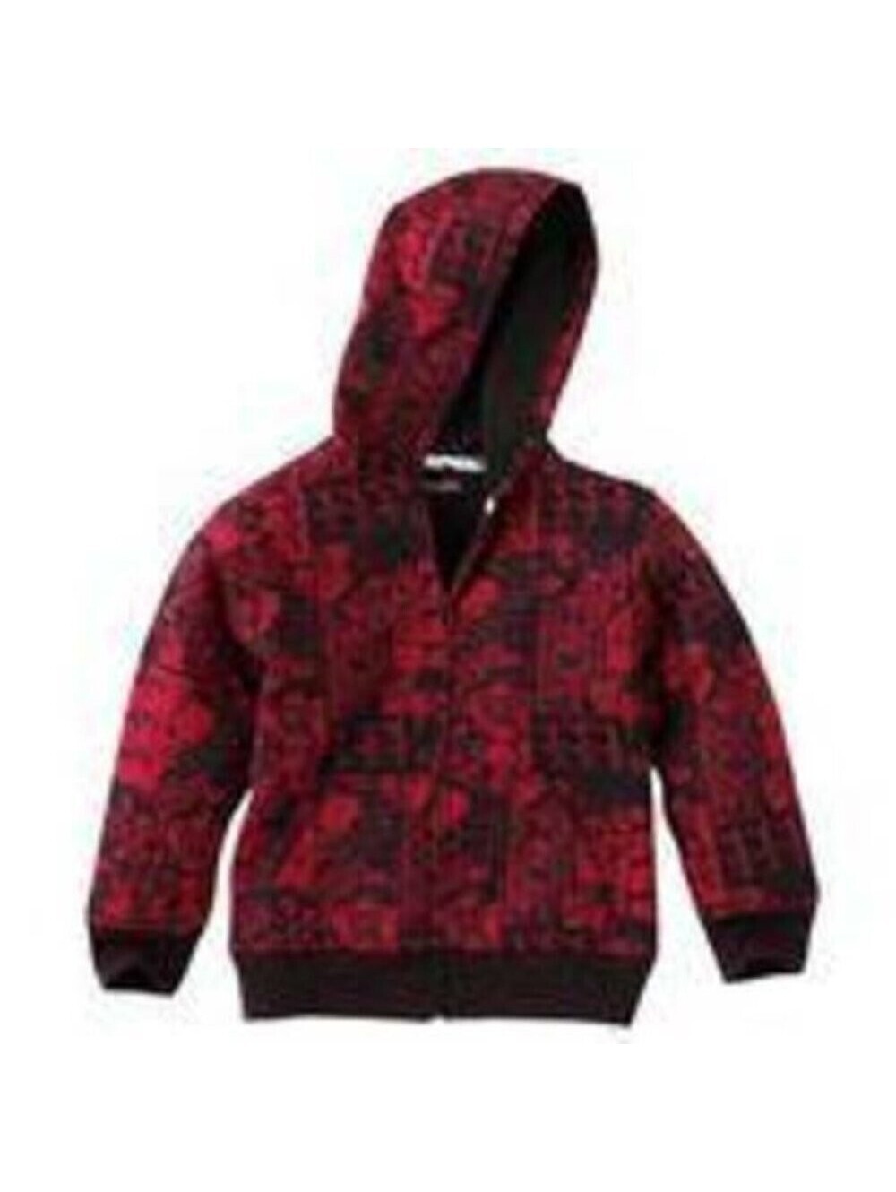 Tony Hawk Winter Jacket 4 Boys Red Black Sherpa Lined Zip Up Hooded